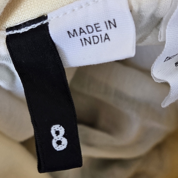 H&M Green Floral Print Ruffle Women's Pull-On Mini Skirt Size 8 - Picture 7 of 11